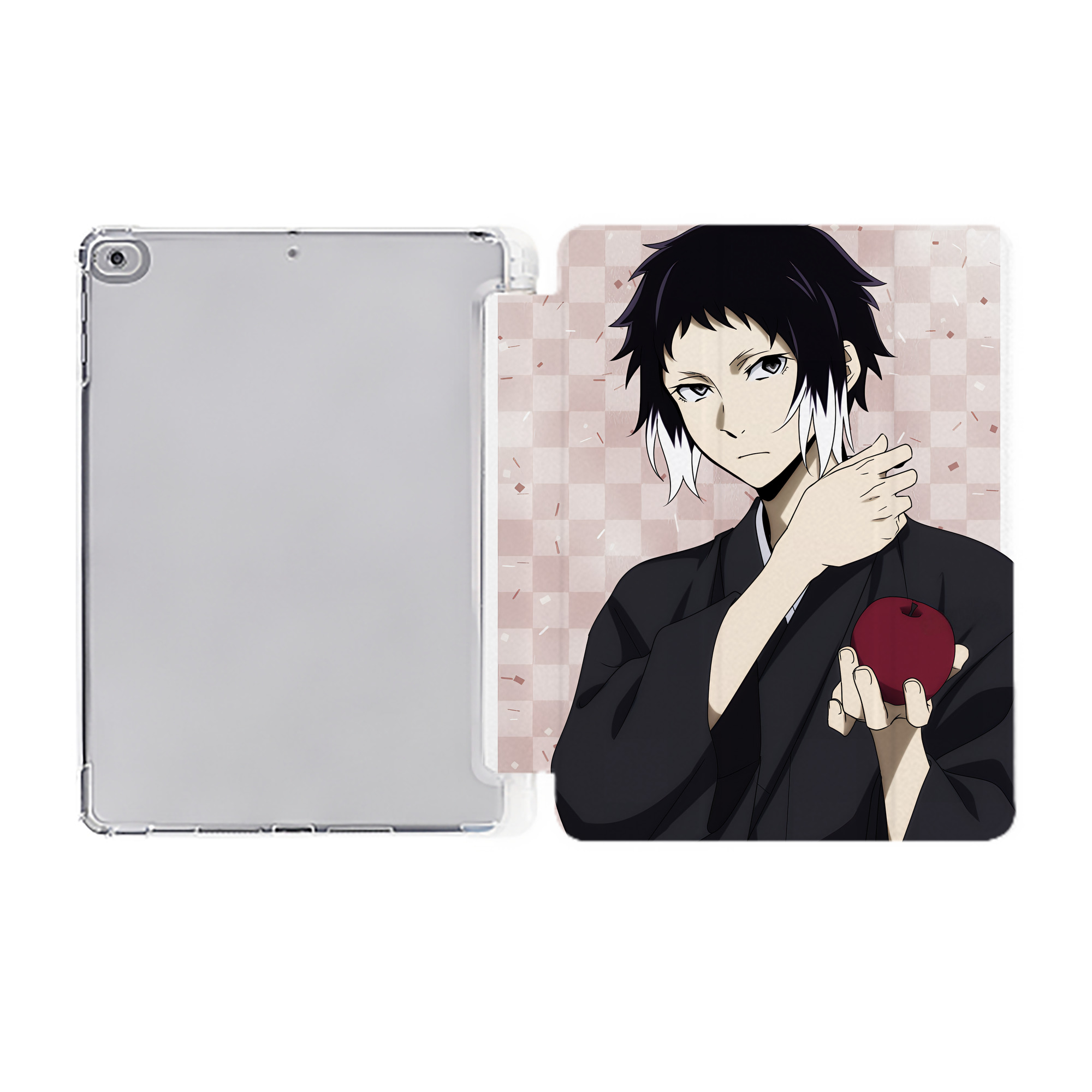 （画像用） 文豪ストレイドッグス Bungo Stray Dogs IPad ケース ペン収納付き 三つ折りスタンド PUレザー×シリコン 対応機種9.5/10.5/10.9インチ